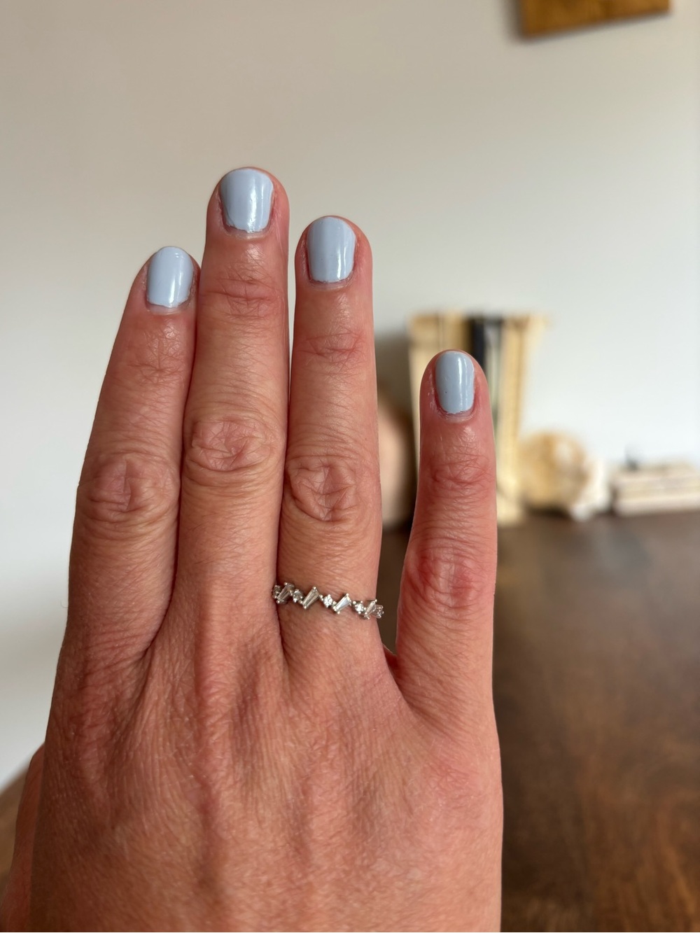Silver Chevron Stackable Ring - Women's Jewelry